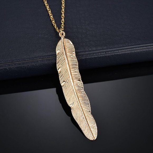 BOHO FEATHER NECKLACE - Picture 2 of 3
